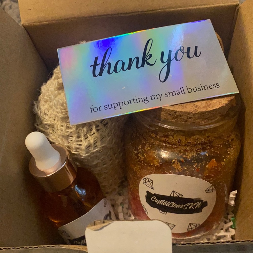 Crystal Clear SKN organic body care soaps, scrubs , oils , etc bundle deal
